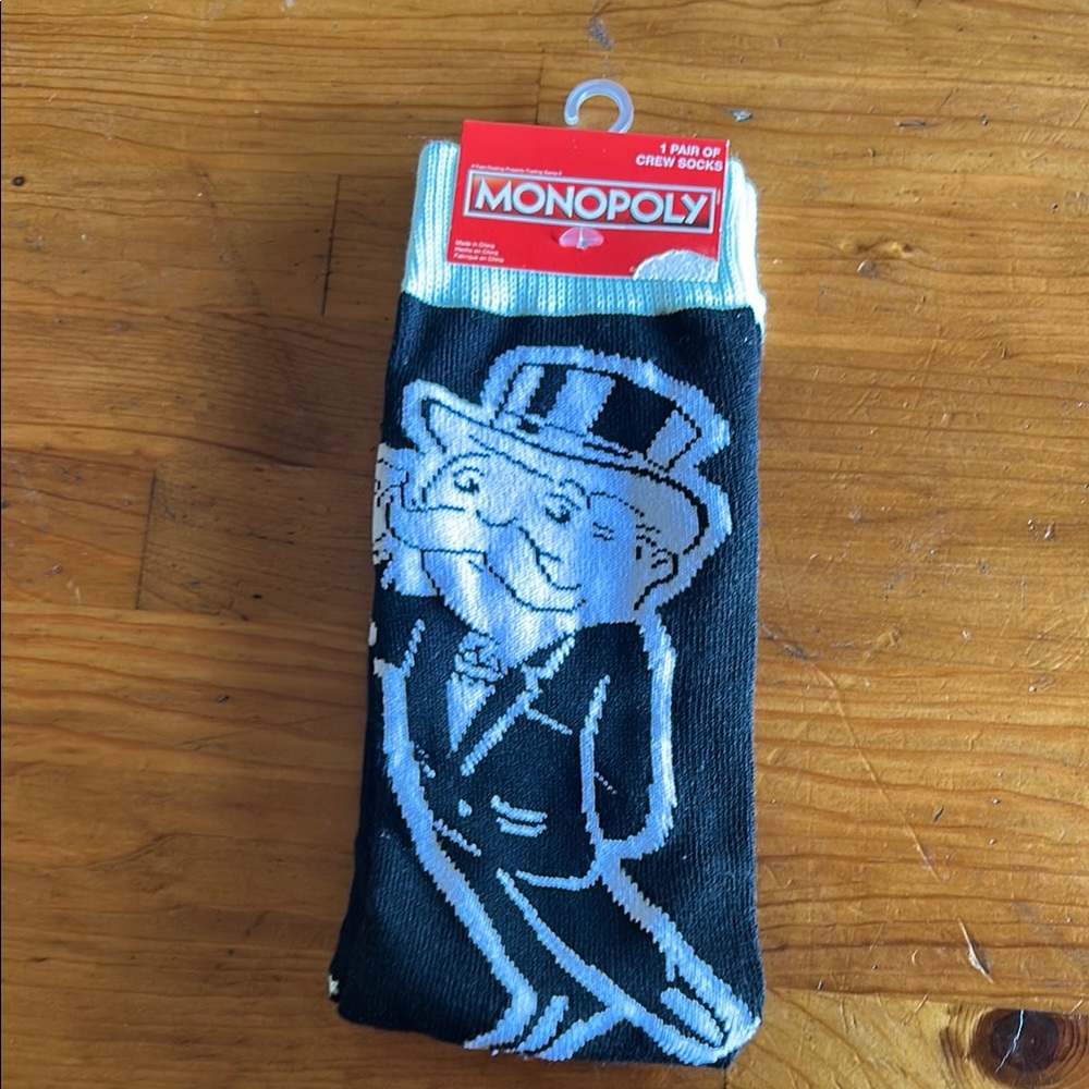 Hasbro MONOPOLY Black and White Casual Socks for Everyday Comfort